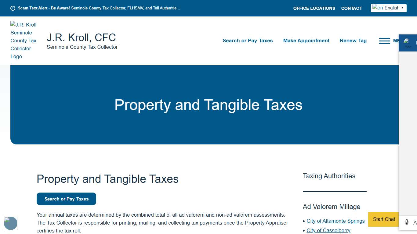 Property and Tangible Taxes Seminole County Tax Collectors